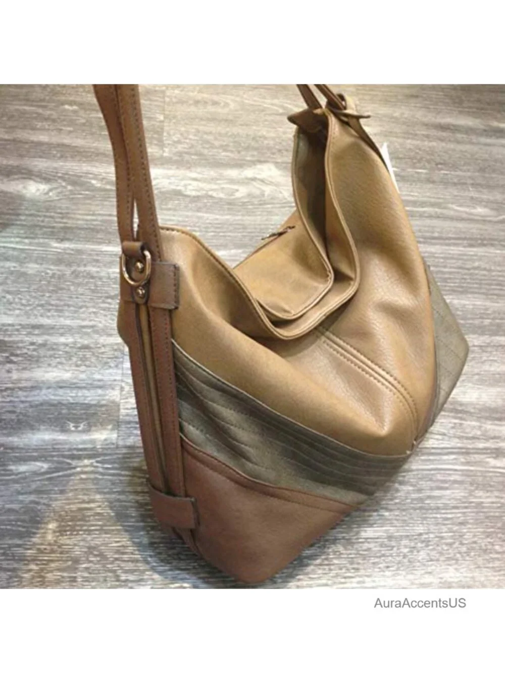 Patchwork Leather Hobo Bag Multicolor Shoulder Handbag with Strap